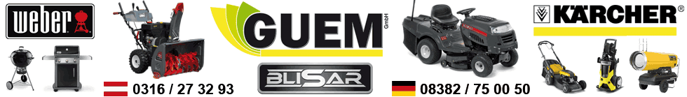 Guem GmbH - Kärcher, Schneefräsen, Rasentraktor, Rasenmäher und Heizstrahler Spezialist seit 1989!!